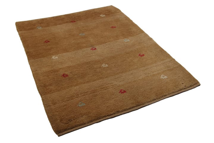 Käsinsolmittu Gabbeh Shiraz Villa Beige 106x137cm - Beige - Persialainen matto - Itämainen matto - Käsintehdyt matot