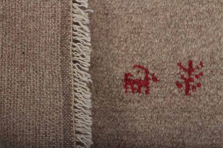 Käsinsolmittu Gabbeh Shiraz Villa Beige 162x190cm - Beige - Persialainen matto - Itämainen matto - Käsintehdyt matot