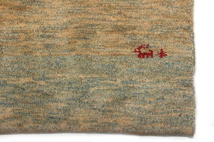Käsinsolmittu Gabbeh Shiraz Villa Beige/Sininen 90x124cm - Sininen/Beige - Persialainen matto - Itämainen matto - Käsintehdyt matot