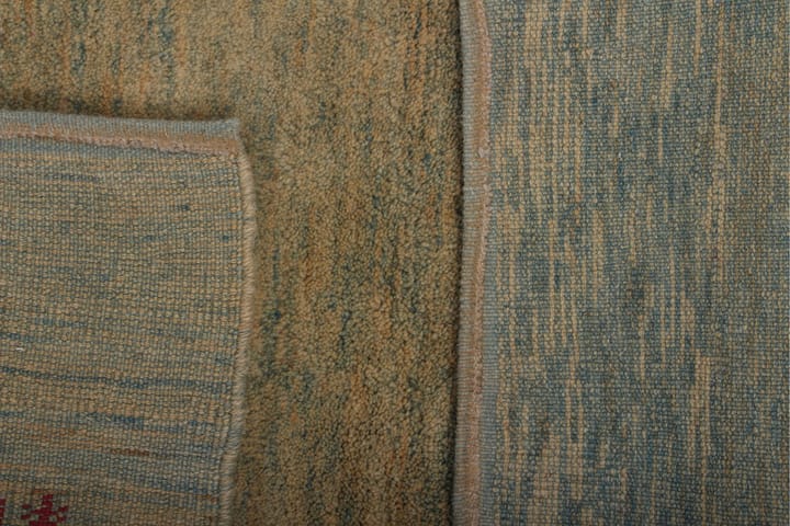 Käsinsolmittu Gabbeh Shiraz Villa Beige/Sininen 90x124cm - Sininen/Beige - Persialainen matto - Itämainen matto - Käsintehdyt matot