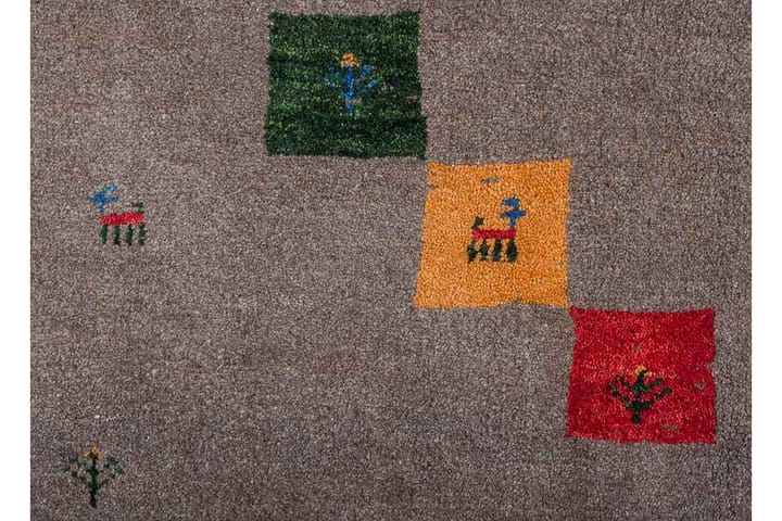 Käsinsolmittu Gabbeh Shiraz Villa Harmaa 105x167cm - Harmaa - Persialainen matto - Itämainen matto - Käsintehdyt matot