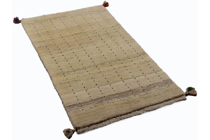 Käsinsolmittu Gabbeh Shiraz Villa Kerma/Harmaa 76x127cm - Harmaa/Kerma - Persialainen matto - Itämainen matto - Käsintehdyt matot
