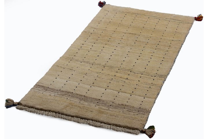 Käsinsolmittu Gabbeh Shiraz Villa Kerma/Harmaa 76x127cm - Harmaa/Kerma - Persialainen matto - Itämainen matto - Käsintehdyt matot