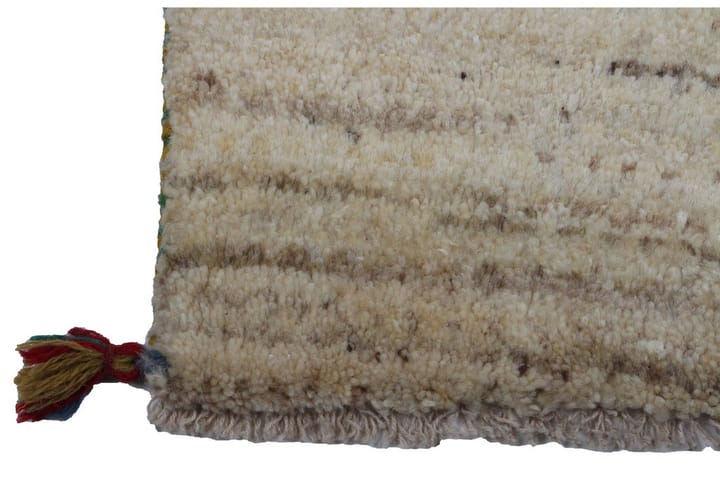 Käsinsolmittu Gabbeh Shiraz Villa Kerma/Harmaa 79x114cm - Harmaa/Kerma - Persialainen matto - Itämainen matto - Käsintehdyt matot