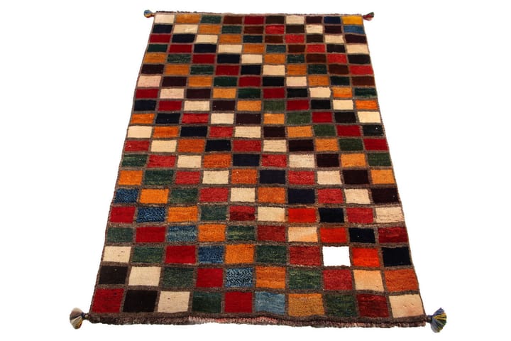 Käsinsolmittu Gabbeh Shiraz Villa Moniväri 112x181cm - Monivärinen - Persialainen matto - Itämainen matto - Käsintehdyt matot