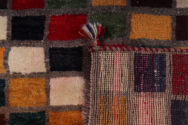 Käsinsolmittu Gabbeh Shiraz Villa Moniväri 112x181cm - Monivärinen - Persialainen matto - Itämainen matto - Käsintehdyt matot