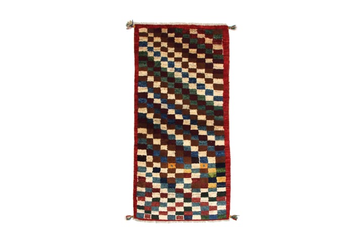Käsinsolmittu Gabbeh Shiraz Villa Moniväri 69x140cm - Monivärinen - Persialainen matto - Itämainen matto - Käsintehdyt matot