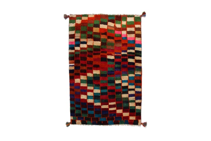 Käsinsolmittu Gabbeh Shiraz Villa Moniväri 77x117cm - Monivärinen - Itämainen matto - Käsintehdyt matot - Persialainen matto