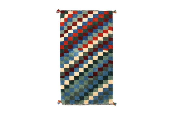 Käsinsolmittu Gabbeh Shiraz Villa Sininen/Vihreä 68x121cm - Sininen/Vihreä - Itämainen matto - Käsintehdyt matot - Persialainen matto