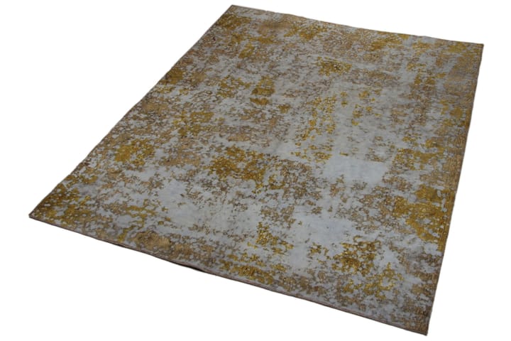 Käsinsolmittu Persialainen Matto 223x286 cm Vintage - Sininen / Kulta - Persialainen matto - Itämainen matto