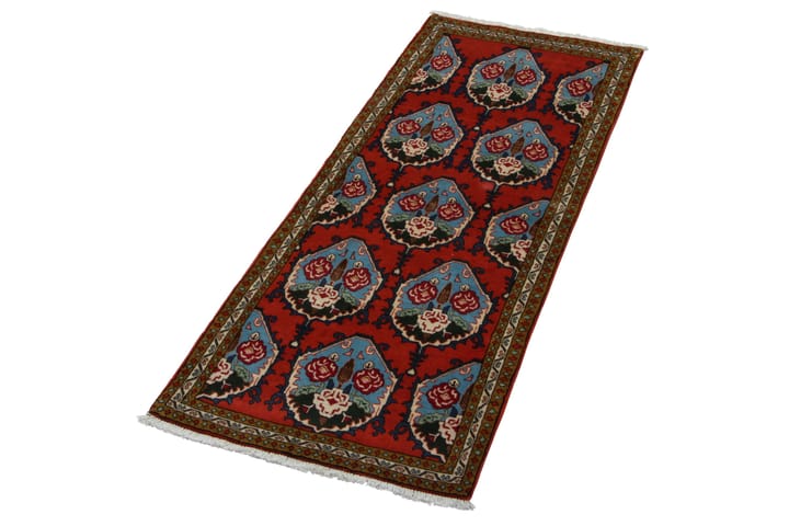 Käsinsolmittu Persialainen Matto 78x205 cm - Punainen/Sininen - Persialainen matto - Itämainen matto
