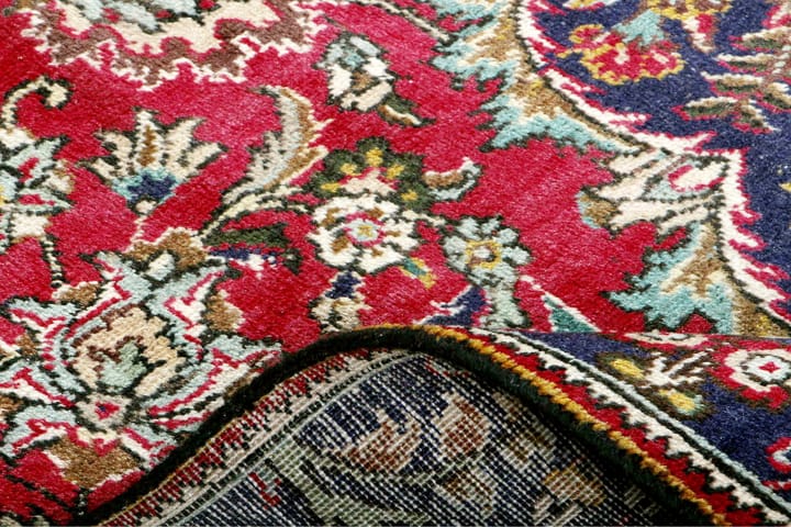 Käsinsolmittu Persialainen Patina Matto 240x326 cm - Punainen/Tummansininen - Persialainen matto - Itämainen matto