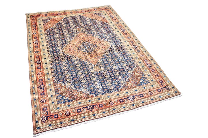 Käsinsolmittu persialainen matto 215x324 cm - Tummansininen / Kupari - Persialainen matto - Itämainen matto