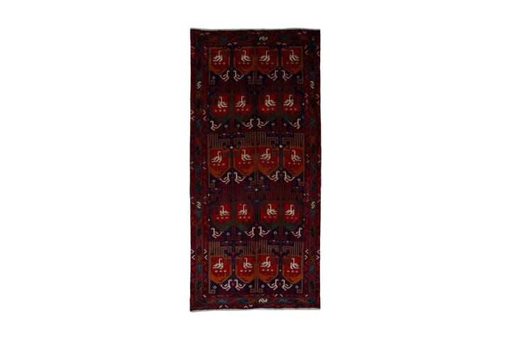 Käsinsolmittu persialainen matto 138x298 cm - Punainen/Vihreä - Persialainen matto - Itämainen matto