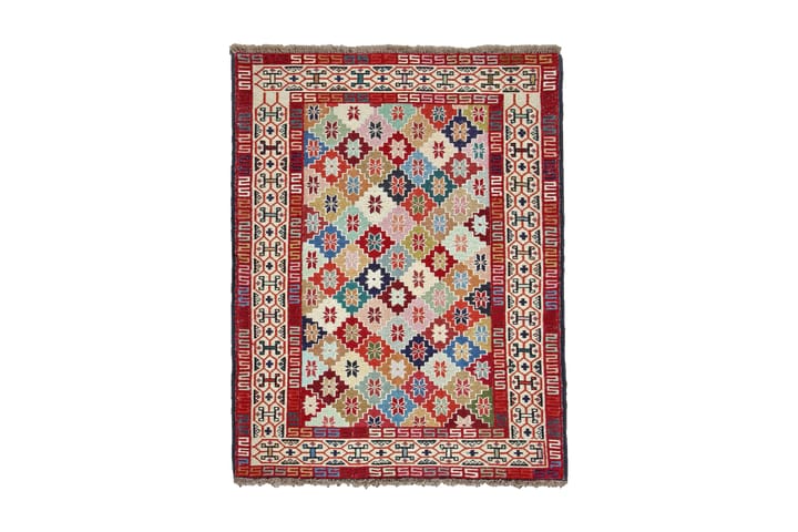 Käsinsolmittu Persialainen matto Varni 110x140 cm Kelim - Monivärinen - Kelim-matto