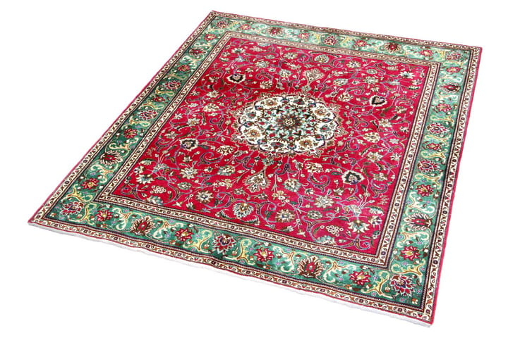 Käsinsolmittu Persialainen Patina Matto 194x227 cm - Punainen/Vihreä - Persialainen matto - Itämainen matto