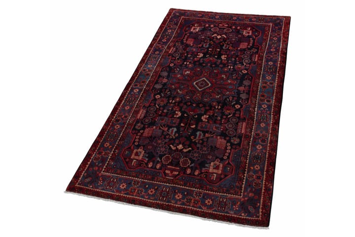 Käsinsolmittu Persialainen Matto 160x249 cm - Tummansininen / Punainen - Persialainen matto - Itämainen matto