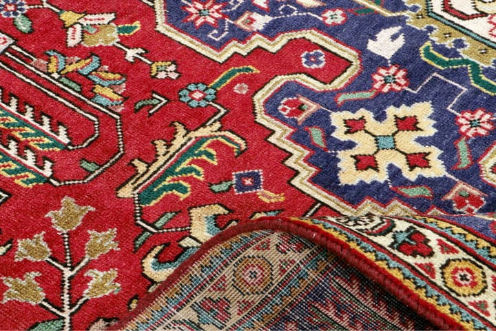 Käsinsolmittu Persialainen Patina matto 243x338 cm - Punainen/Tummasininen - Persialainen matto - Itämainen matto