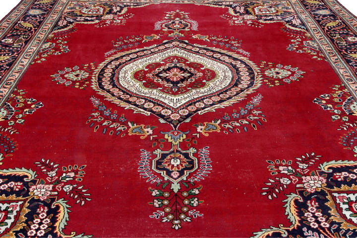 Käsinsolmittu Persialainen Patina matto 288x386 cm - Punainen/Tummansininen - Persialainen matto - Itämainen matto