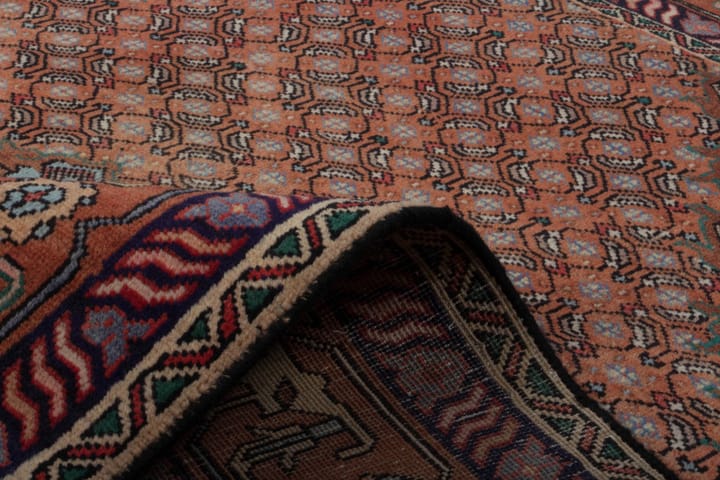Käsinsolmittu persialainen matto 201x283 cm - Kupari / Sininen - Persialainen matto - Itämainen matto