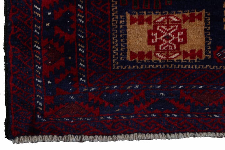Käsinsolmittu Persialainen matto 92x167 cm - Punainen / Musta - Persialainen matto - Itämainen matto