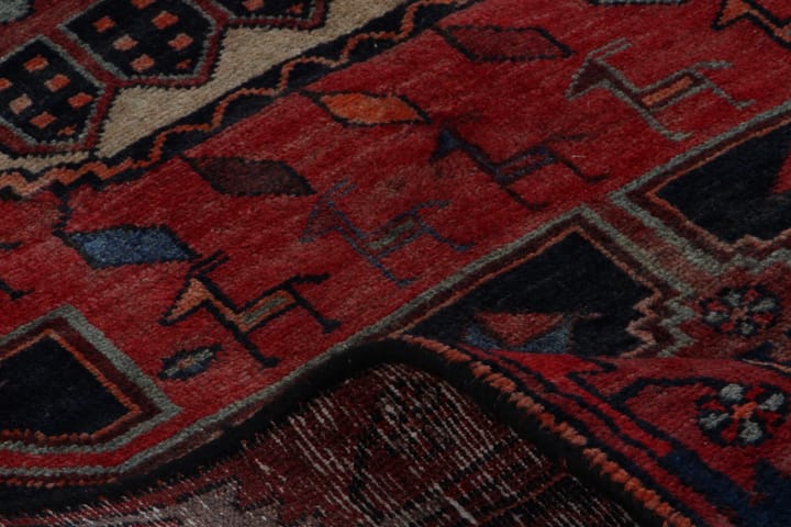 Käsinsolmittu persialainen matto 120x313 cm - Tummansininen / Punainen - Persialainen matto - Itämainen matto