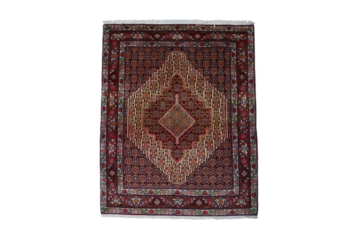 Käsinsolmittu Persialainen matto 128x158 cm Kelim - Kerma/Punainen - Persialainen matto - Itämainen matto
