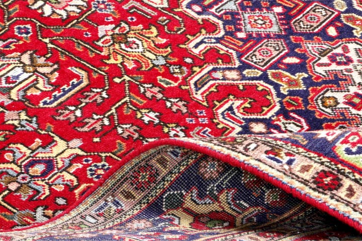 Käsinsolmittu Persialainen Patina matto 195x290 cm - Punainen/Tummasininen - Persialainen matto - Itämainen matto