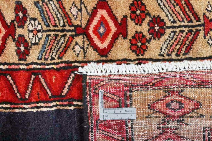 Käsinsolmittu persialainen matto 141x330 cm - Punainen/Tummansininen - Persialainen matto - Itämainen matto