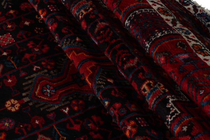 Käsinsolmittu persialainen matto 160x322 cm - Punainen/Tummansininen - Persialainen matto - Itämainen matto