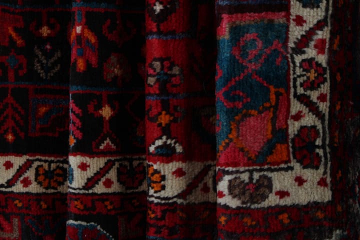 Käsinsolmittu persialainen matto 160x322 cm - Punainen/Tummansininen - Persialainen matto - Itämainen matto
