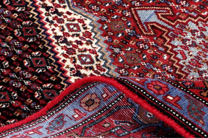 Käsinsolmittu persialainen matto 126x166 cm - Tummansininen / Punainen - Persialainen matto - Itämainen matto