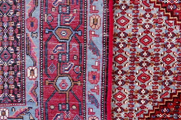 Käsinsolmittu persialainen matto 126x166 cm - Tummansininen / Punainen - Persialainen matto - Itämainen matto