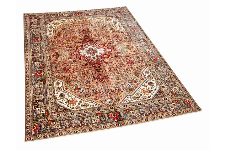 Käsinsolmittu Persialainen Patina matto 195x287 cm - Punainen/Tummansininen - Persialainen matto - Itämainen matto