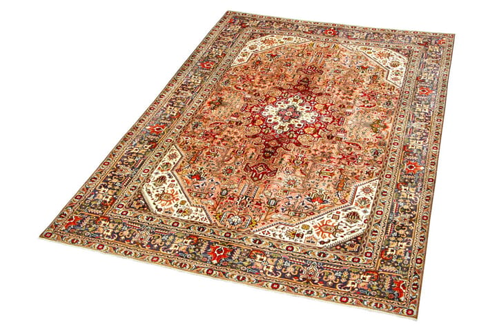 Käsinsolmittu Persialainen Patina matto 195x287 cm - Punainen/Tummansininen - Persialainen matto - Itämainen matto