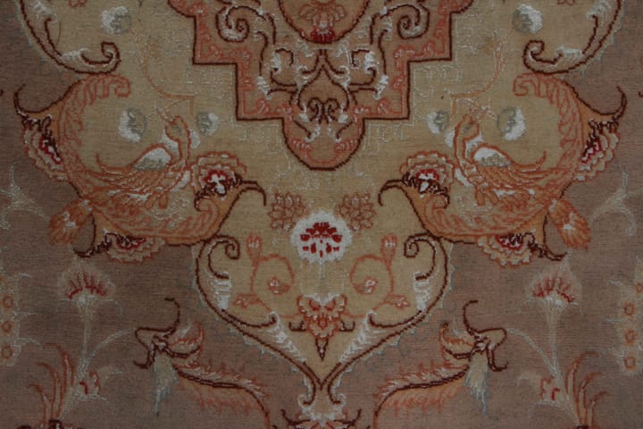 Käsinsolmittu persialainen matto 200x312 cm - Kupari / Beige - Persialainen matto - Itämainen matto