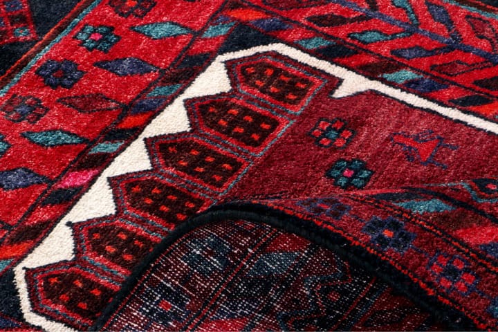 Käsinsolmittu persialainen matto 120x260 cm - Tummansininen / Punainen - Persialainen matto - Itämainen matto