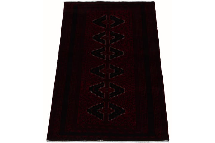 Käsinsolmittu Persialainen matto 90x181 cm - Punainen / Musta - Persialainen matto - Itämainen matto