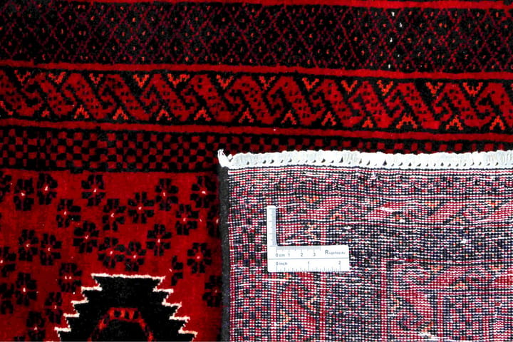 Käsinsolmittu Persialainen matto 90x181 cm - Punainen / Musta - Persialainen matto - Itämainen matto