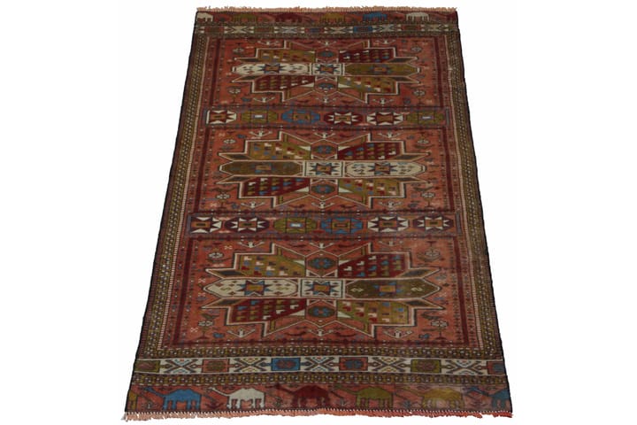 Käsinsolmittu Persialainen matto 81x180 cm - Kupari / Vihreä - Persialainen matto - Itämainen matto