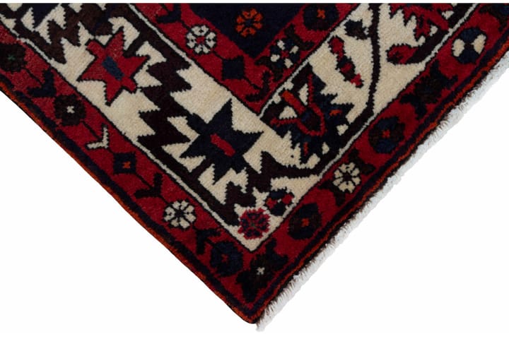 Käsinsolmittu persialainen matto 159x220 cm - Punainen/Beige - Persialainen matto - Itämainen matto