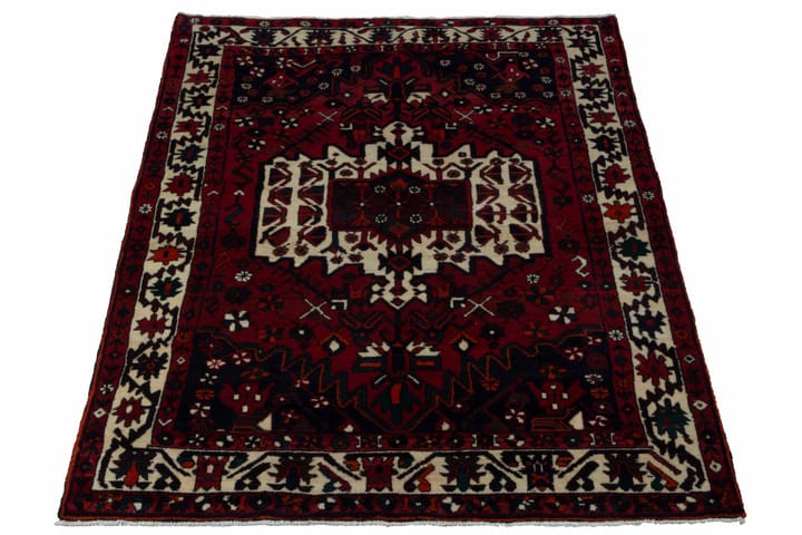 Käsinsolmittu persialainen matto 159x220 cm - Punainen/Beige - Persialainen matto - Itämainen matto