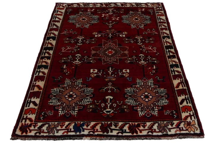 Käsinsolmittu persialainen matto 118x177 cm - Punainen/Beige - Persialainen matto - Itämainen matto