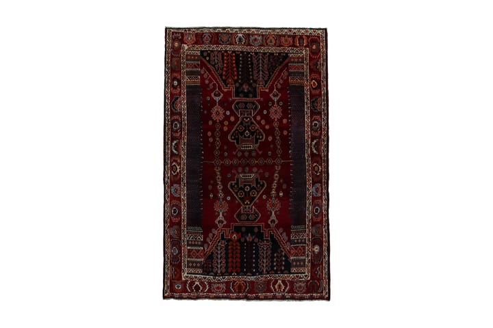 Käsinsolmittu persialainen matto 148x244 cm - Punainen / Musta - Persialainen matto - Itämainen matto
