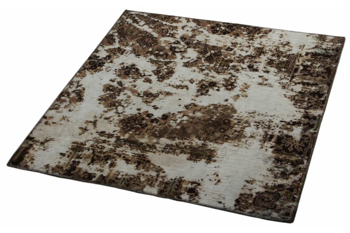 Käsinsolmittu Persialainen matto 136x150 cm Vintage - Beige / Ruskea - Persialainen matto - Itämainen matto