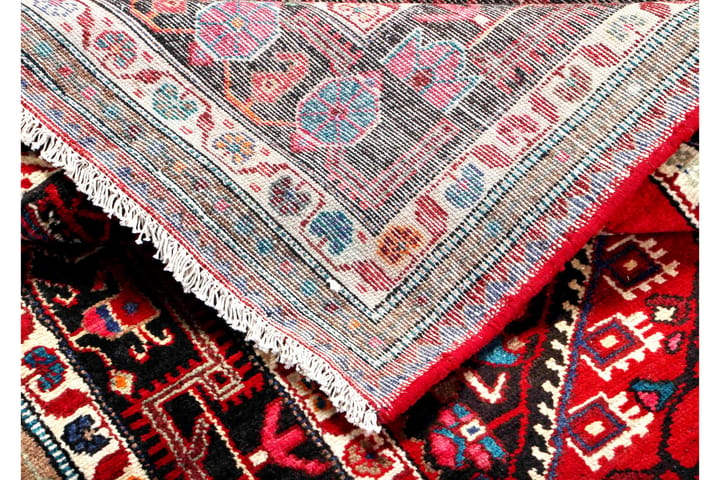 Käsinsolmittu persialainen matto 145x315 cm - Punainen / Musta - Persialainen matto - Itämainen matto