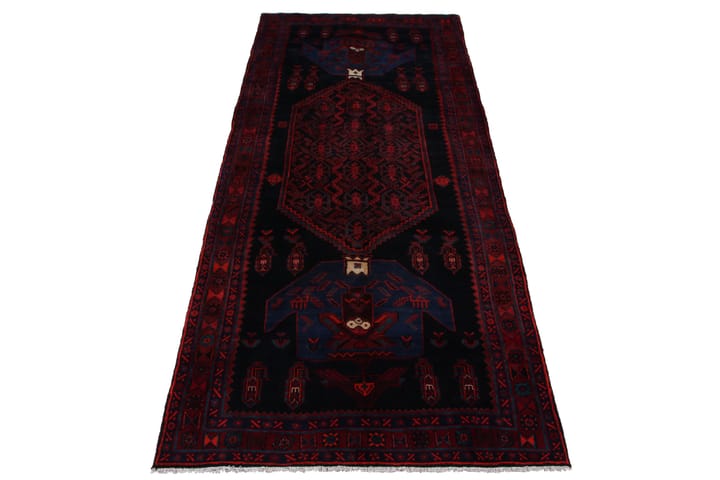 Käsinsolmittu persialainen matto 154x385 cm - Tummansininen / Punainen - Persialainen matto - Itämainen matto