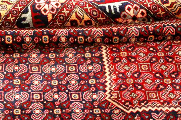 Käsinsolmittu persialainen matto 193x283 cm - Punainen/Tummansininen - Persialainen matto - Itämainen matto