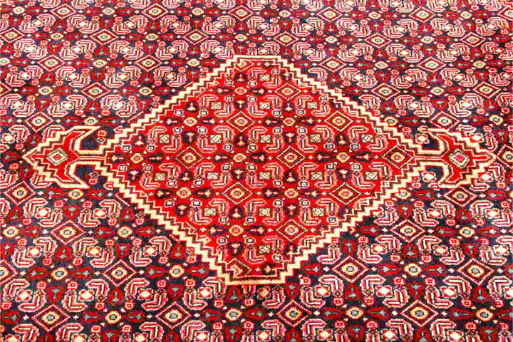 Käsinsolmittu persialainen matto 193x283 cm - Punainen/Tummansininen - Persialainen matto - Itämainen matto