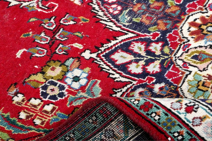 Käsinsolmittu Persialainen matto 242x335 cm Vintage - Punainen/Tummansininen - Persialainen matto - Itämainen matto